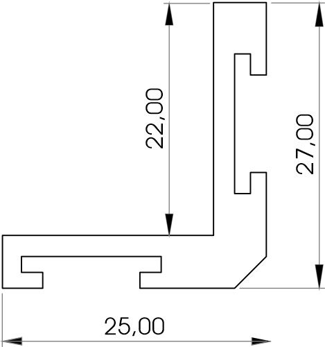 ADO Steckrahmen 27 x 25 x 5 mm