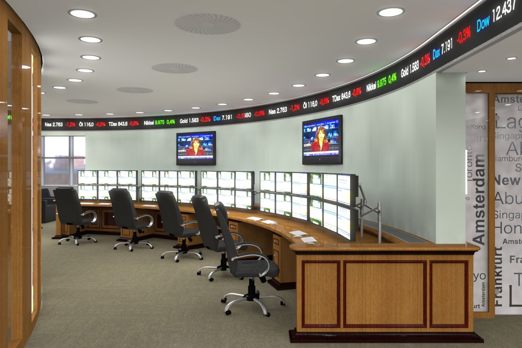 ADO Kammroste Linearroste KR-Alu gebogene Ausführung unter der Decke