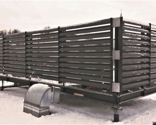 ADO Sonnenschutz SB-EL aus elliptischen Aluminium-Hohlprofilen als Einhausung