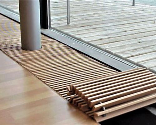 ADO Holz-Rollroste Heizungsroste H rollbare Heizungsschachtabdeckung